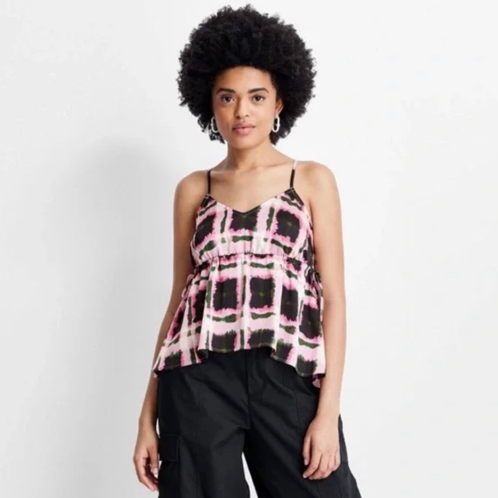 Future Collective Plaid Camisole Top